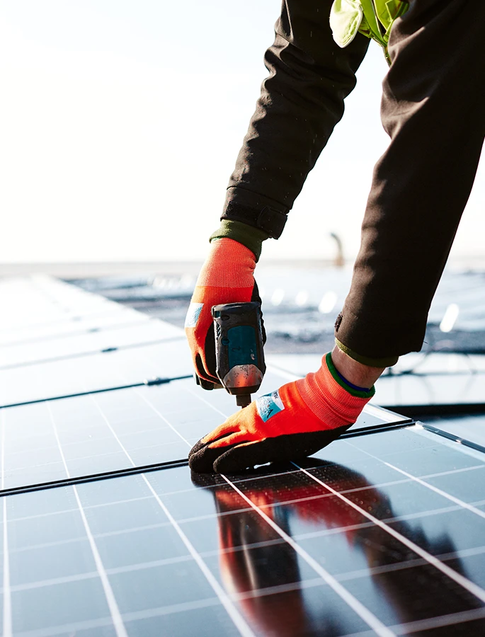manutenzione di un impianto fotovoltaico su tetto